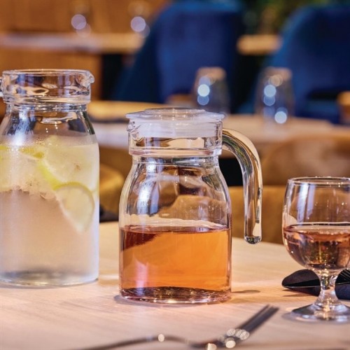 Arcoroc Spring Jugs with Glass Lid...