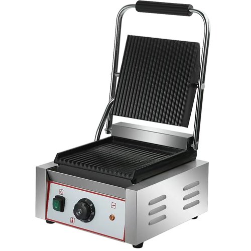 Heavy Duty Panini Contact grill Ribbed 1.8kW | Stalwart DA-HEG811