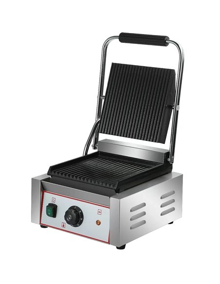 Heavy Duty Panini Contact grill Ribbed 1.8kW | Stalwart DA-HEG811