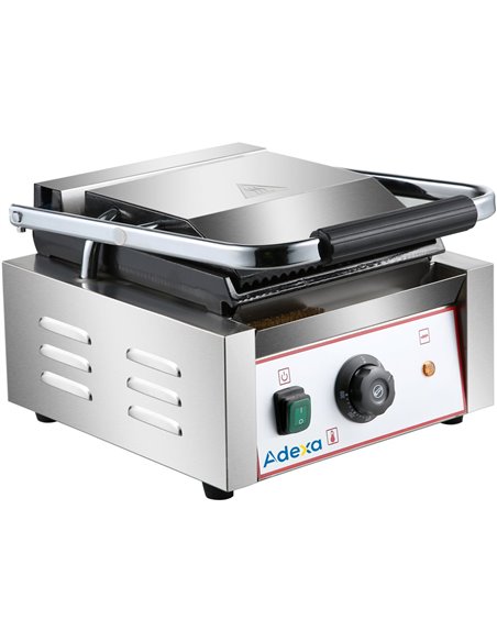 Heavy Duty Panini Contact grill Ribbed 1.8kW | Stalwart DA-HEG811