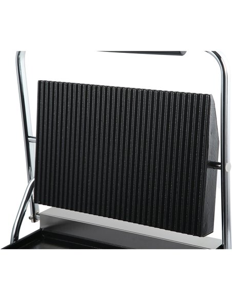 Heavy Duty Large Panini Contact grill Ribbed/Smooth 2.2kW | Stalwart DA-HEG811EA