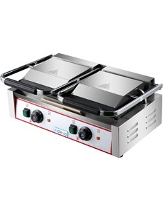 Heavy Duty Twin Panini Contact grill  Ribbed/Smooth 3.6kW Dual Zone | Stalwart DA-HEG813A 2