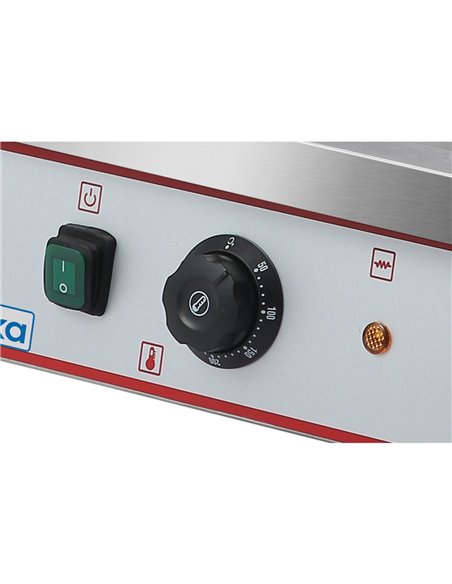 Heavy Duty Large Panini Contact grill Smooth 2.2kW | Stalwart DA-HEG811EB