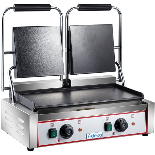 Heavy Duty Twin Panini Contact grill Smooth 3.6kW Dual Zone | Stalwart DA-HEG813B