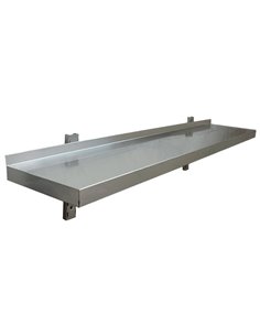 Height Adjustable Wall shelf 1 level 600x300mm Stainless steel | Stalwart DA-THWBS1R63
