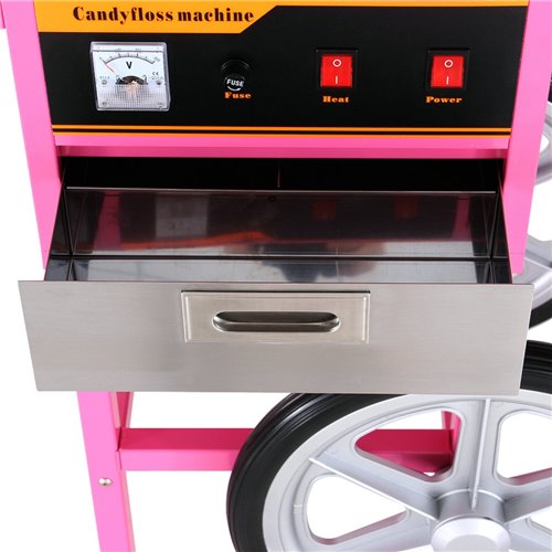 Candy Floss Machine with Cart 60pcs/hr | Stalwart DA-HEC03C
