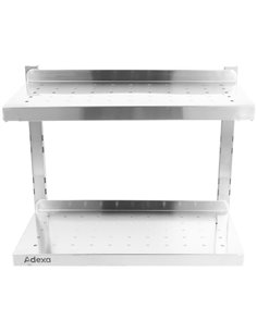 Wall Shelf Perforated 2 tiers Stainless steel 600x300x600mm | Stalwart DA-WSWB30060P 2