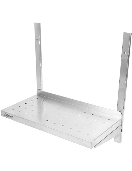 Wall Shelf Perforated 2 tiers Stainless steel 1200x300x600mm | Stalwart DA-WSWB30120P