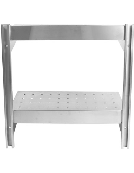 Wall Shelf Perforated 2 tiers Stainless steel 600x400x600mm | Stalwart DA-WSWB40060P
