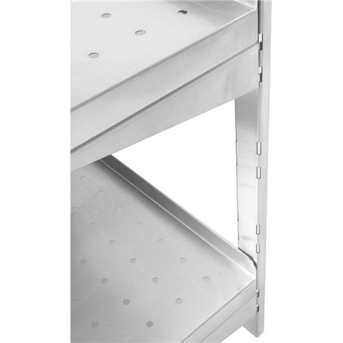 Wall Shelf Perforated 2 tiers Stainless steel 1200x400x600mm | Stalwart DA-WSWB40120P
