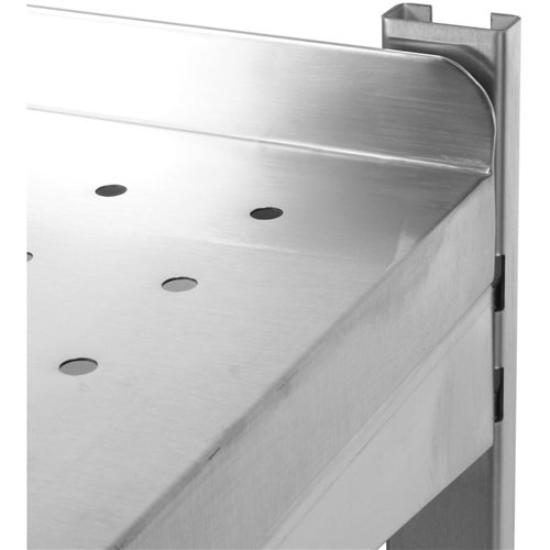 Wall Shelf Perforated 2 tiers Stainless steel 1400x400x600mm | Stalwart DA-WSWB40140P