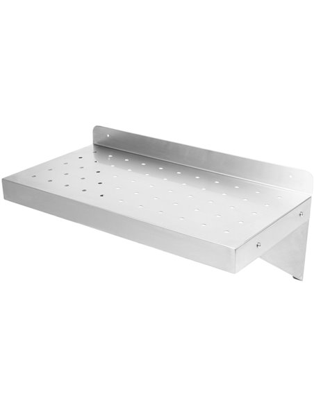 Wall Shelf Perforated 1 tier Stainless steel 900x300x254mm | Stalwart DA-WSW30090P