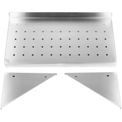 Wall Shelf Perforated 1 tier Stainless steel 900x400x254mm | Stalwart DA-WSW40090P