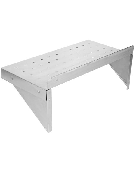 Wall Shelf Perforated 1 tier Stainless steel 1100x400x254mm | Stalwart DA-WSW40110P