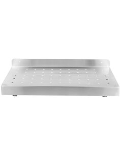 Wall Shelf Perforated 1 tier Stainless steel 1800x400x254mm | Stalwart DA-WSW40180P 2