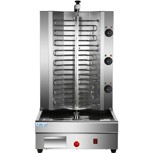 Professional Adjustable Gyros/Kebab grill Electric 3 elements 8kW | Stalwart DA-HESE2