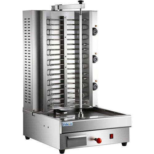 Professional Adjustable Gyros/Kebab grill Electric 3 elements 8kW | Stalwart DA-HESE2