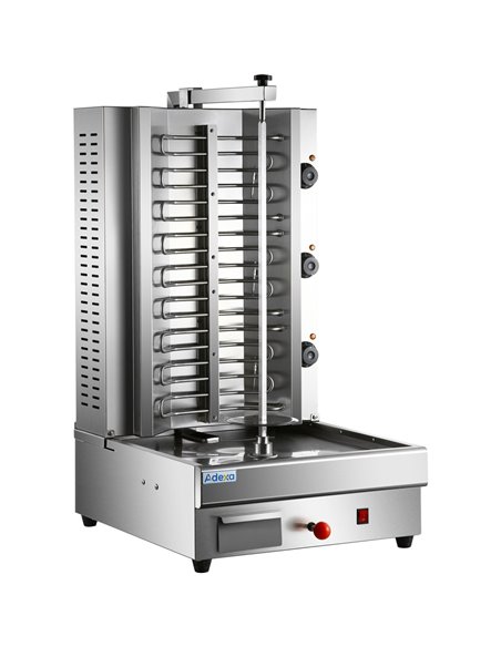Professional Adjustable Gyros/Kebab grill Electric 3 elements 8kW | Stalwart DA-HESE2