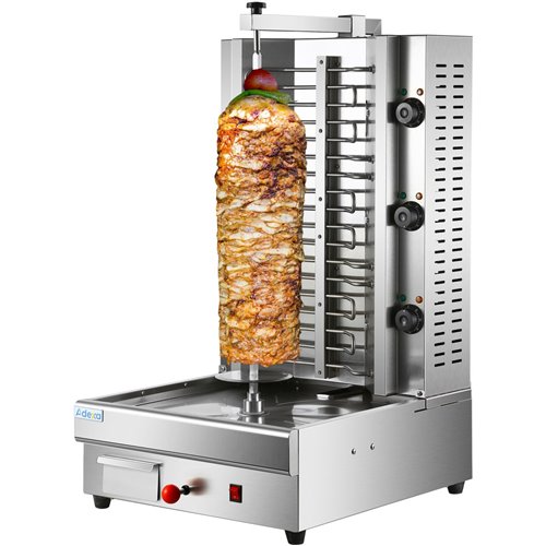 Professional Adjustable Gyros/Kebab grill Electric 3 elements 8kW | Stalwart DA-HESE2