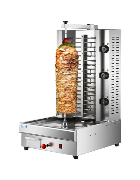 Professional Adjustable Gyros/Kebab grill Electric 3 elements 8kW | Stalwart DA-HESE2