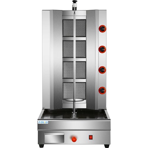 Professional Adjustable Gyros/Kebab grill Gas 4 elements 14.8kW | Stalwart DA-HGSR4