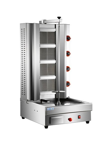 Professional Adjustable Gyros/Kebab grill Gas 4 elements 14.8kW | Stalwart DA-HGSR4