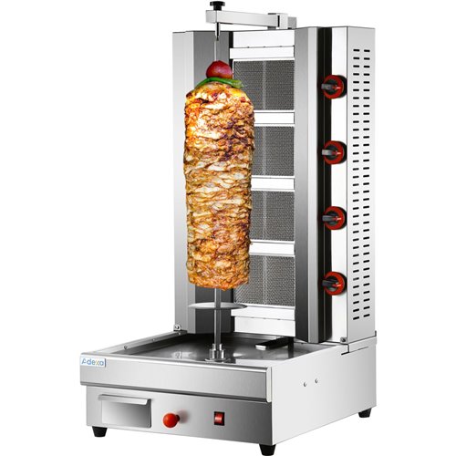Professional Adjustable Gyros/Kebab grill Gas 4 elements 14.8kW | Stalwart DA-HGSR4