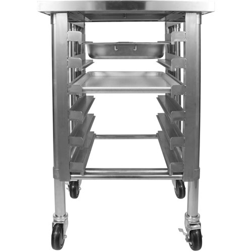 Commercial Mobile Equipment Stand with 6 Tier Tray Rack GN1/1 Marine Edges 800x700x600mm | Stalwart DA-WHMTR7080C