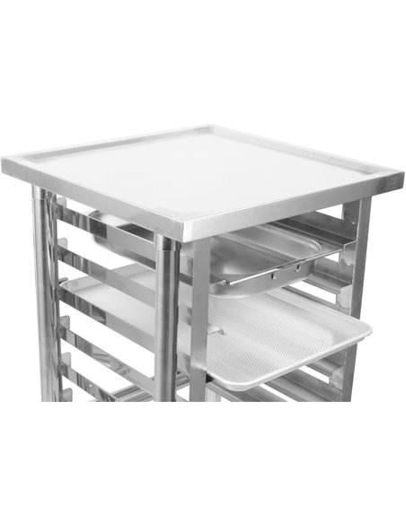 Commercial Equipment Stand with 6 Tier Tray Rack GN1/1 Marine Edges 800x700x600mm | Stalwart DA-WHMTR7080