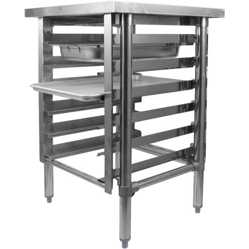 Commercial Equipment Stand with 6 Tier Tray Rack GN1/1 Marine Edges 800x700x600mm | Stalwart DA-WHMTR7080
