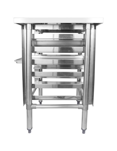 Commercial Equipment Stand with 6 Tier Tray Rack GN1/1 Marine Edges 800x700x600mm | Stalwart DA-WHMTR7080
