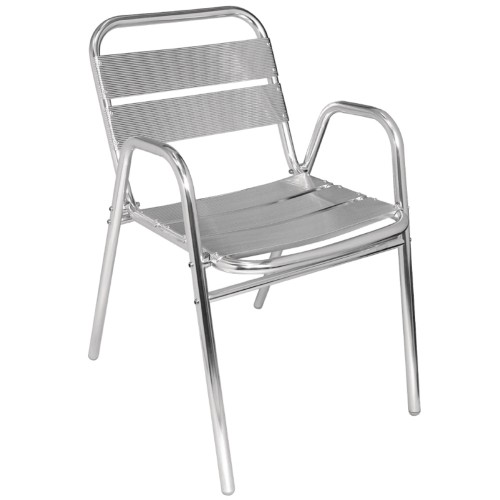 Bolero Aluminium Stacking Chair (Pack of 4)