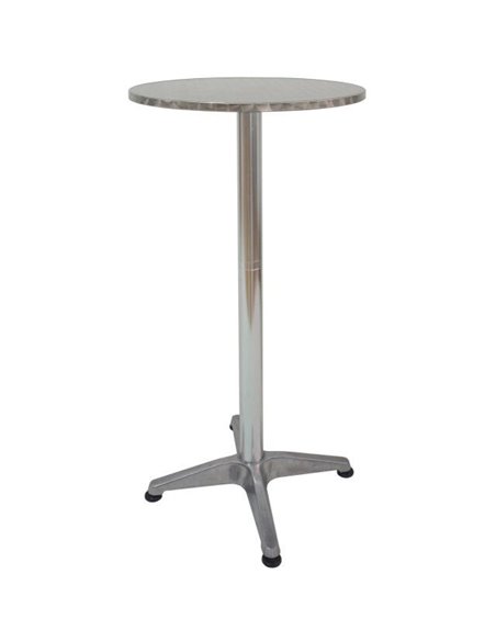 Bar Table Aluminium 600mm Round Indoors &amp Outdoors | Stalwart DA-SC059A
