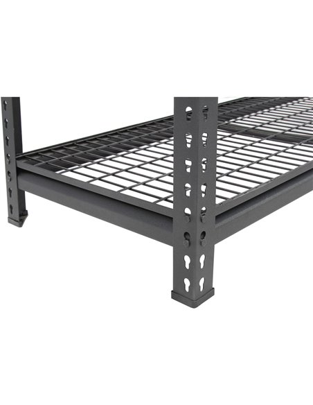 Professional Heavy Duty Wire Shelving Unit 2000x600x1830mm 4 shelves Black | Stalwart DA-FUJI402