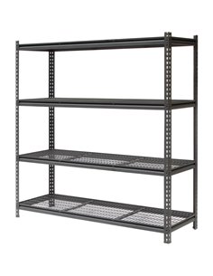 Industrial Heavy Duty Shelving Unit Powder Coated Steel 1960x610x1830mm 3 shelves Black | Stalwart DA-FUJI405 2
