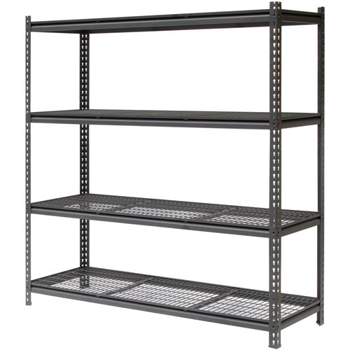 Industrial Heavy Duty Shelving Unit Powder Coated Steel 1960x610x1830mm 3 shelves Black | Stalwart DA-FUJI405
