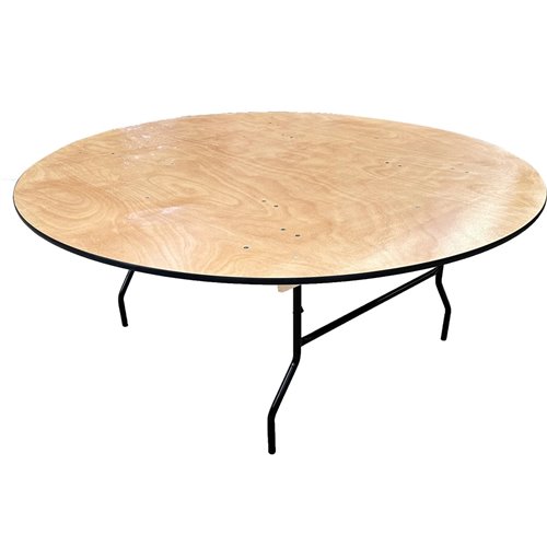 Round Folding Banquet Catering Table 6ft Plywood 1830x760 | Stalwart DA-F102072