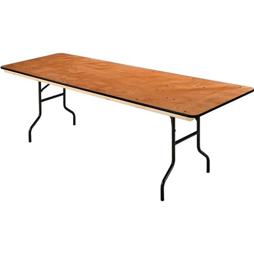 Folding Banquet Catering Table 8ft Plywood 2430x760x760mm | Stalwart DA-F10193096