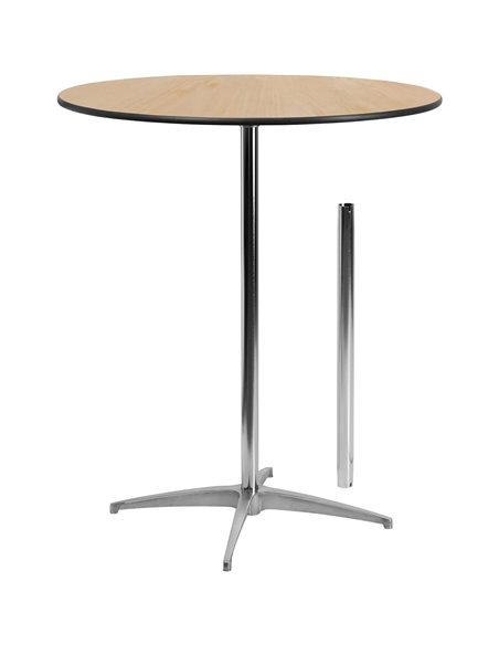 Bistro &amp Bar Table Plywood 760mm Round Adjustable Height 760/1060mm | Stalwart DA-F102130