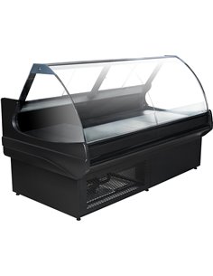 Serve over Deli counter Curved glass front Width 1350mm | Stalwart DA-KSCP1311RCA