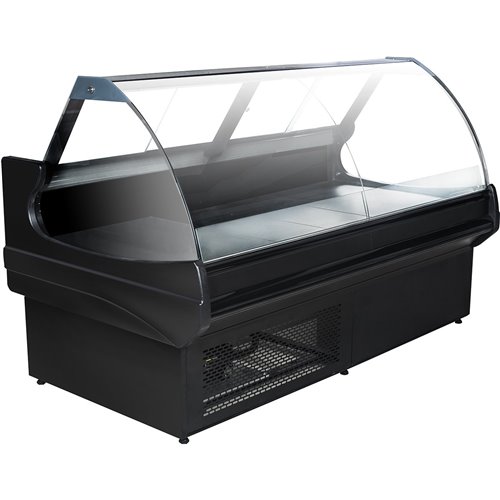 Serve over Deli counter Curved glass front Width 1350mm | Stalwart DA-KSCP1311RCA