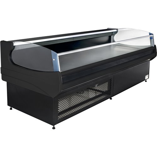Open Deli counter Straight glass front Width 1955mm Black | Stalwart DA-KSCP2011RF