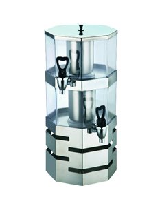Commercial Juice Dispenser 2 Tier 8 litres Octagon | Stalwart DA-JVS8A