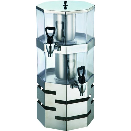 Commercial Juice Dispenser 2 Tier 8 litres Octagon | Stalwart DA-JVS8A