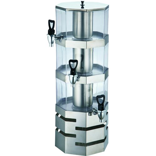 Commercial Juice Dispenser 3 Tier 12 litres Octagon | Stalwart DA-JVS12A