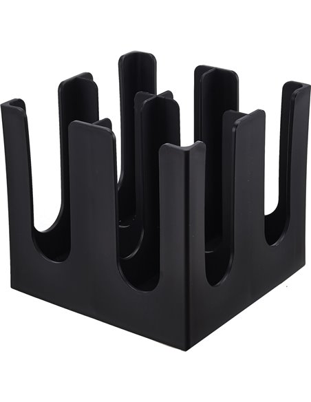 Black Cup Holder / Dispenser 4 Stacks Square | Stalwart DA-WQB3004