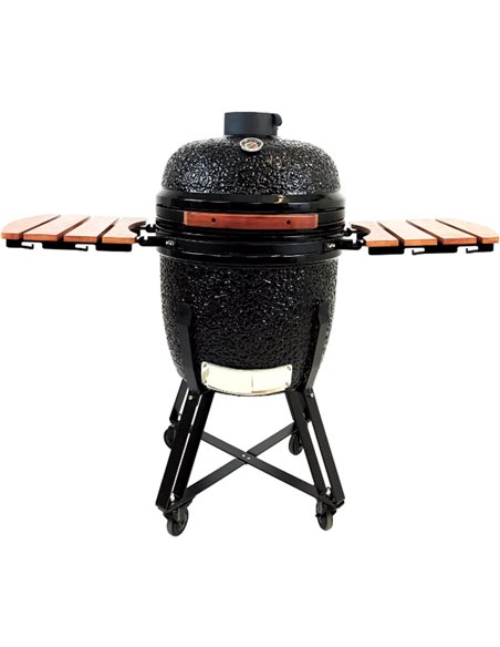 22" Ceramic Kamado BBQ Grill Egg XL Black | Stalwart DA-SE21BLACK