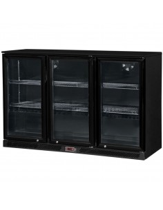 Back bar cooler 3 hinged...