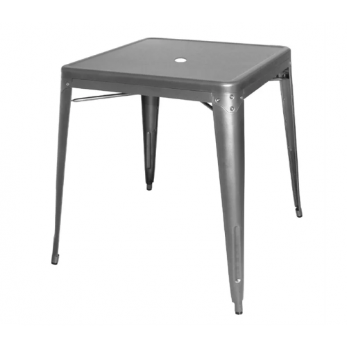 Gun Metal Grey Steel Bistro Table