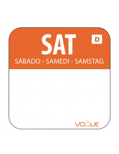 Dissolvable Saturday Food Rotation Labels